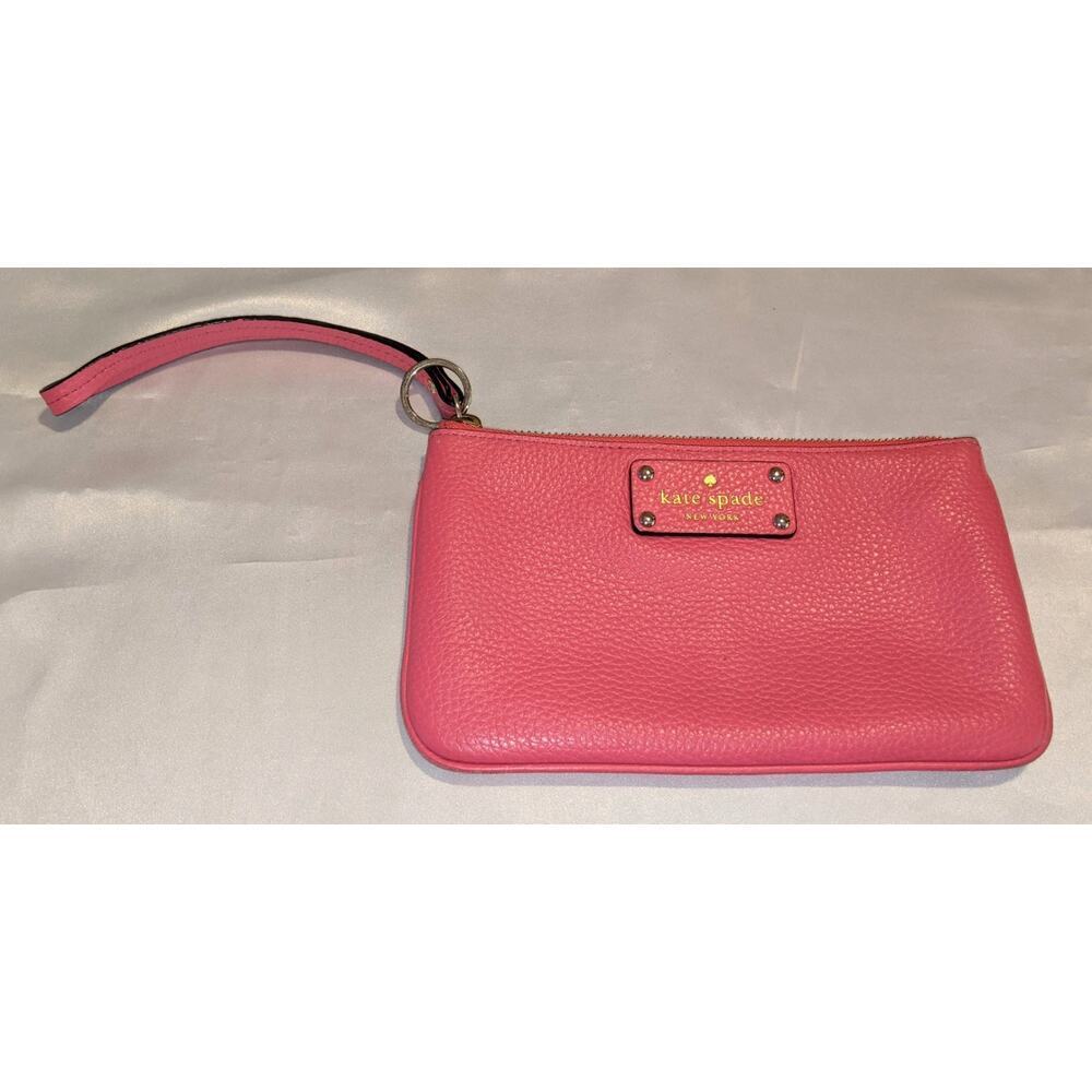 KATE SPADE Berkshire Road Zip Wristlet Clutch Wallet Cabaret Pink Leather